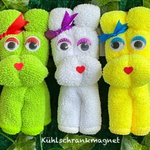 Magnet Fred der Hund aus einem Mikrofaserlappen